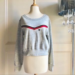 Abercrombie & Fitch Cropped Crewneck Gray Medium